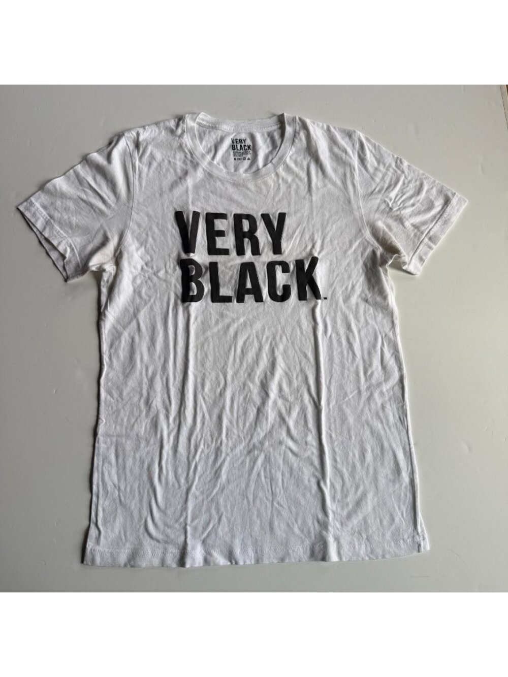 The Very Black Project White Graphic T-Shirt White Logo Tee - Medium